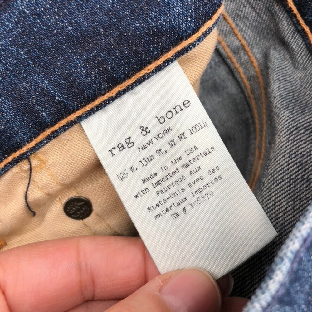 Rag & Bone Standard Issue Fit 1 In Extra Slim Jeans Mens 30 Linden Denim Classic - Picture 11 of 15